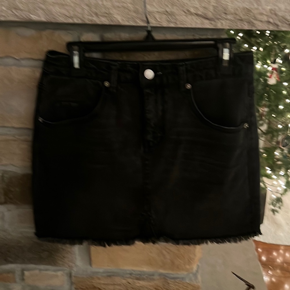Wild Fable Black Jean Mini Skirt Size S